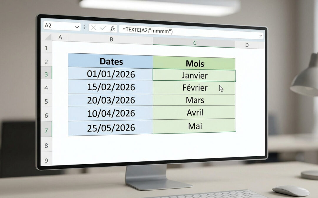 Comment afficher un mois en lettre sur Excel facilement ?