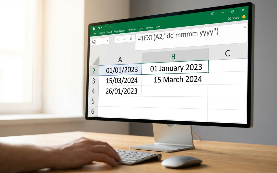 Comment convertir une date Excel en texte facilement ?
