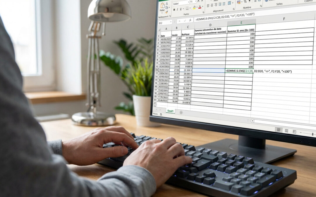 Somme non vide : maîtriser les formules Excel de calcul